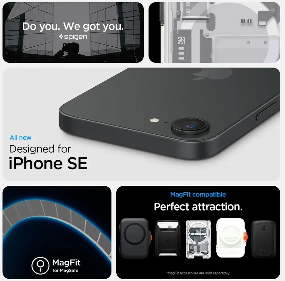 Dėklas Spigen Ultra Hybrid MagSafe Case for iPhone 16e / 17e Zero One - Baltas