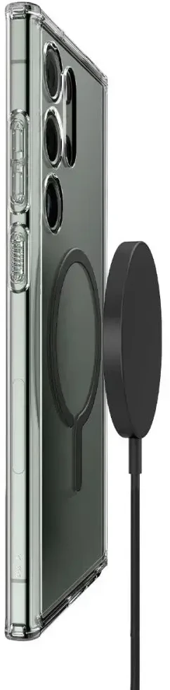 Spigen Ultra Hybrid Metal Ring (MagFit) dėklas skirtas Samsung Galaxy S23 Ultra, spalva - Juoda