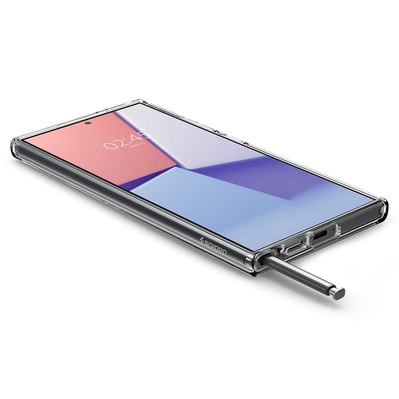 Spigen Ultra Hybrid Onetap Ring dėklas, skirtas Samsung Galaxy 24 Ultra baltos spalvos