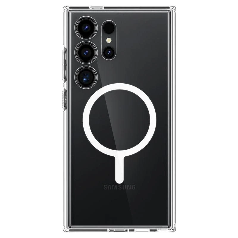 Spigen Ultra Hybrid Onetap Ring dėklas, skirtas Samsung Galaxy 24 Ultra baltos spalvos