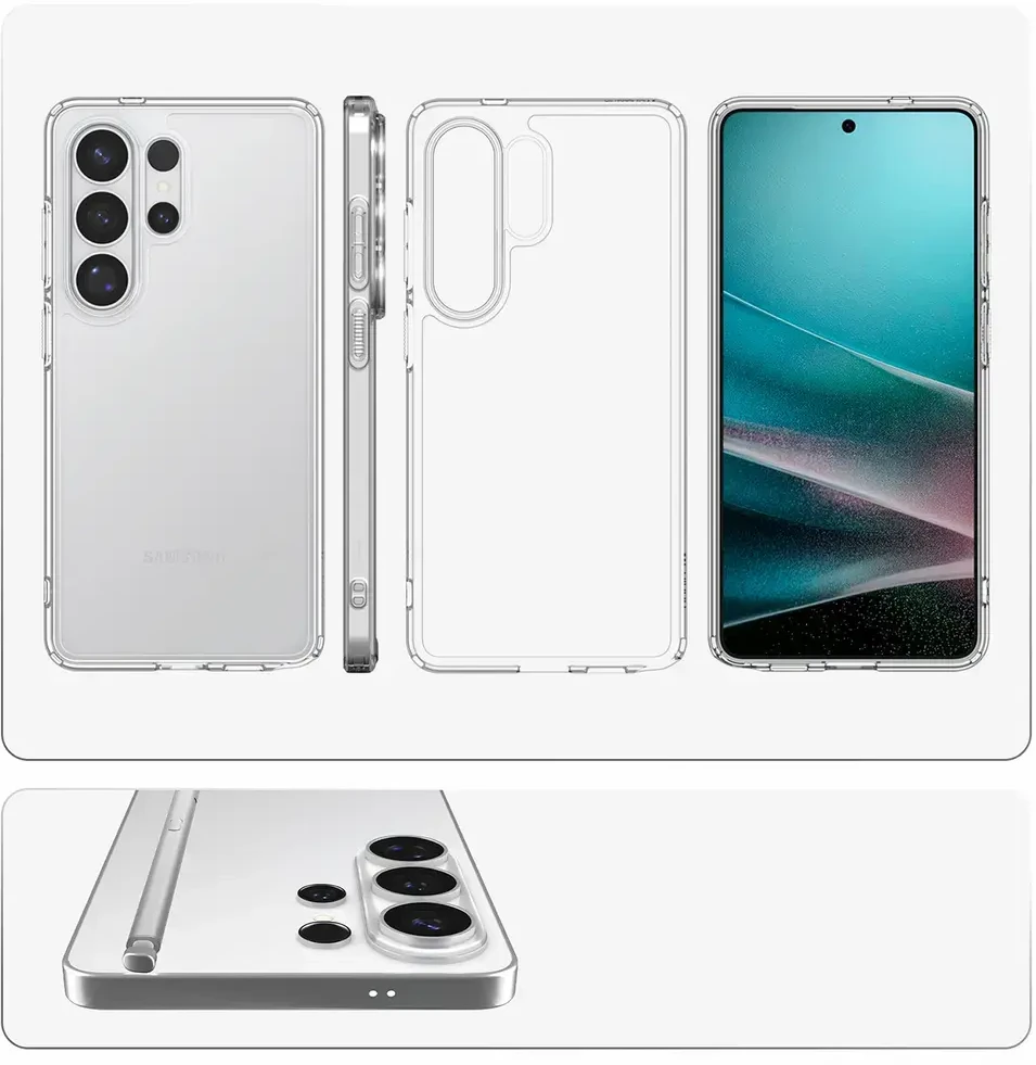 Spigen Ultra Hybrid dėklas skirtas Samsung Galaxy S26 Ultra – skaidrus