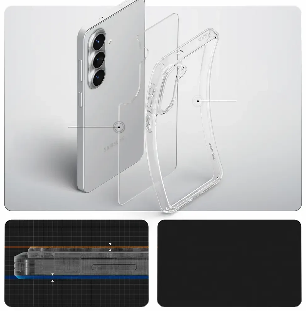 Spigen Ultra Hybrid dėklas skirtas Samsung Galaxy S26 – skaidrus