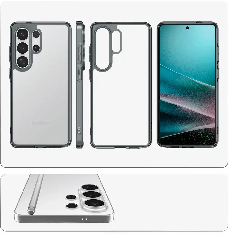Spigen Ultra Hybrid dėklas skirtas Samsung Galaxy S26 Ultra – pusiau skaidrus