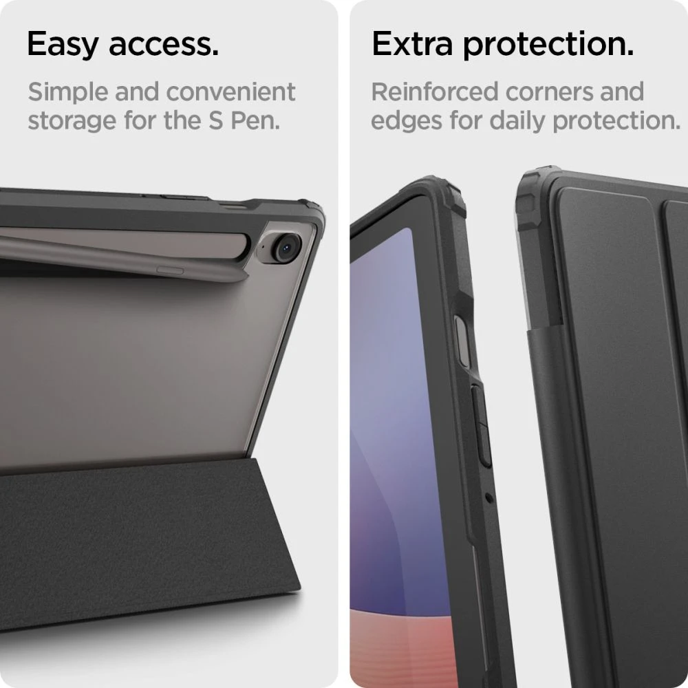 Spigen Ultra Hybrid Pro, juodos spalvos – Samsung Galaxy Tab S10 FE