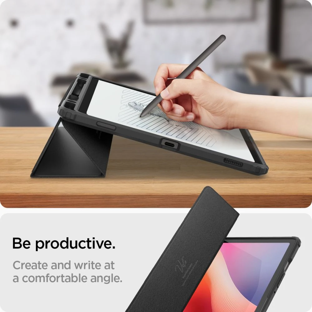 Spigen Ultra Hybrid Pro, juodos spalvos – Samsung Galaxy Tab S10 FE
