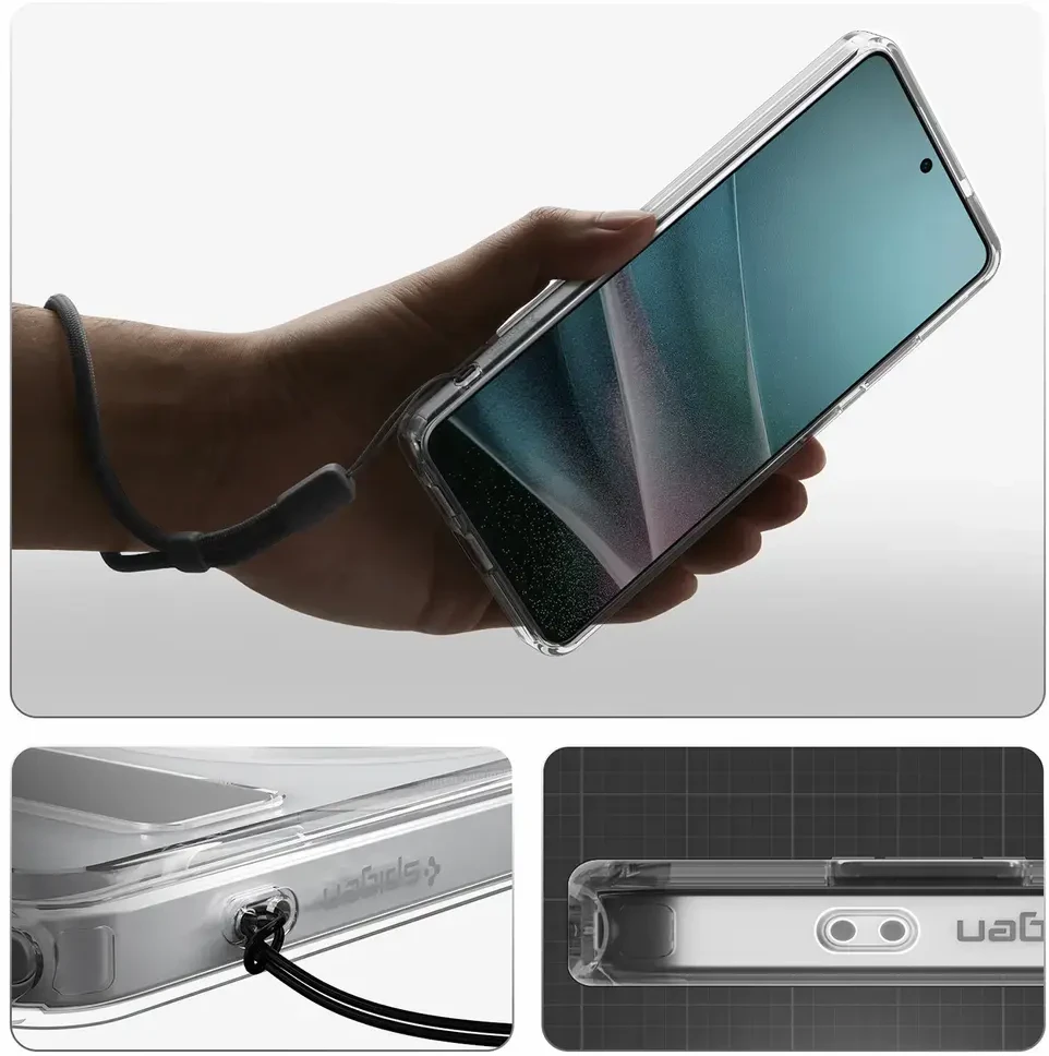 Spigen Ultra Hybrid S Mag MagSafe dėklas skirtas Samsung Galaxy S26 Ultra – Clear and Baltas