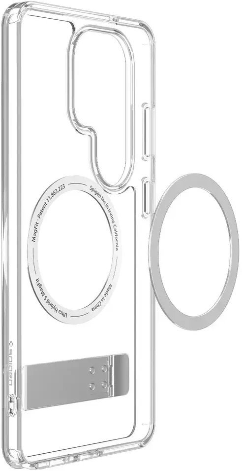 Spigen Ultra Hybrid S Mag MagSafe dėklas skirtas Samsung Galaxy S26 Ultra – Clear and Baltas