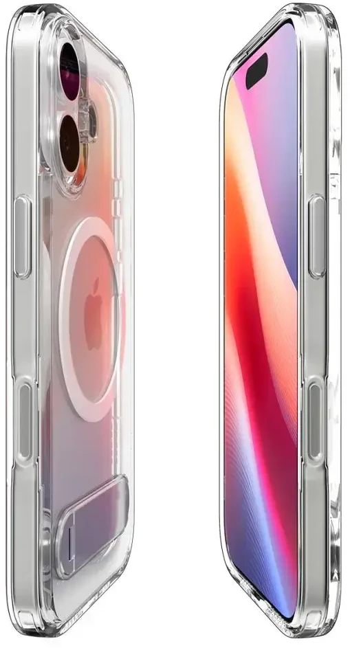 Spigen „Ultra Hybrid S“ telefono dėklas su MagSafe palaikymu, skirtas Apple iPhone 17, permatomas