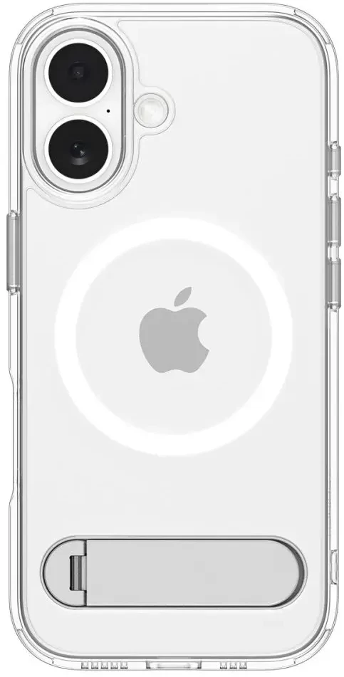 Spigen „Ultra Hybrid S“ telefono dėklas su MagSafe palaikymu, skirtas Apple iPhone 17, permatomas