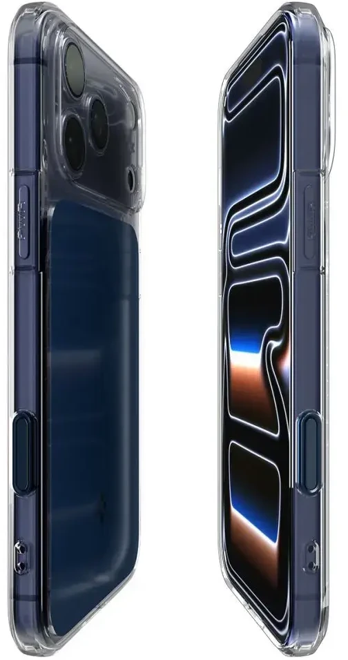 Spigen Ultra Hybrid „T“ Mag telefono dėklas su MagSafe palaikymu, skirtas iPhone 17 Pro, mėlynas