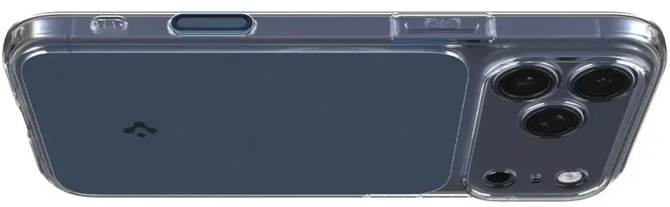 Spigen Ultra Hybrid „T“ Mag telefono dėklas su MagSafe palaikymu, skirtas iPhone 17 Pro, mėlynas