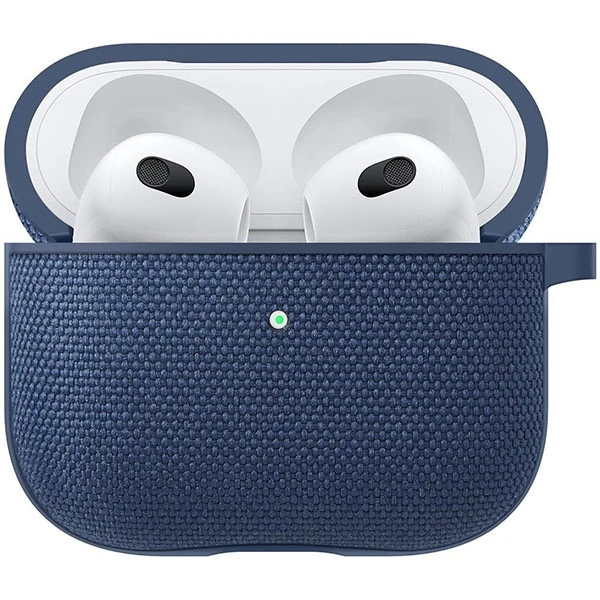 Tamsiai mėlynos spalvos „Spigen Urban Fit“ apsauginis dėklas, skirtas Apple AirPods 3