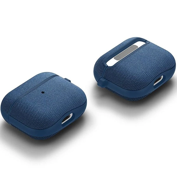 Tamsiai mėlynos spalvos „Spigen Urban Fit“ apsauginis dėklas, skirtas Apple AirPods 3