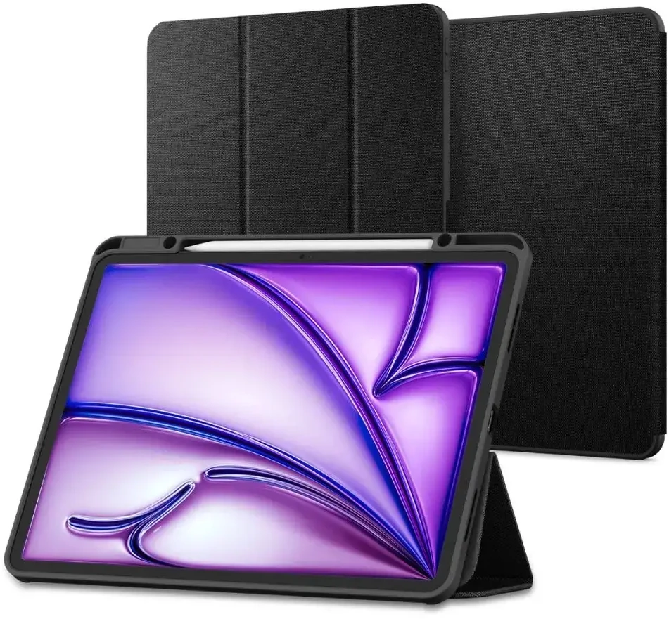 Spigen Urban Fit – dėklas skirtas iPad Air 13 M3 2025 / M2 2024 Juodas
