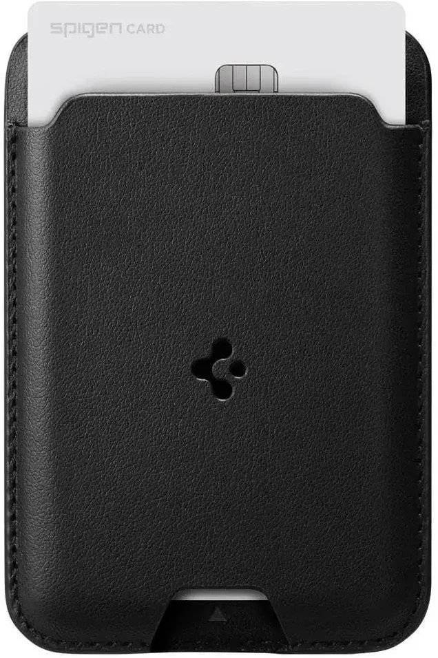 Dėklas Spigen VALENTINUS MAGSAFE UNIVERSAL MAGNETIC CARD HOLDER juodos spalvos