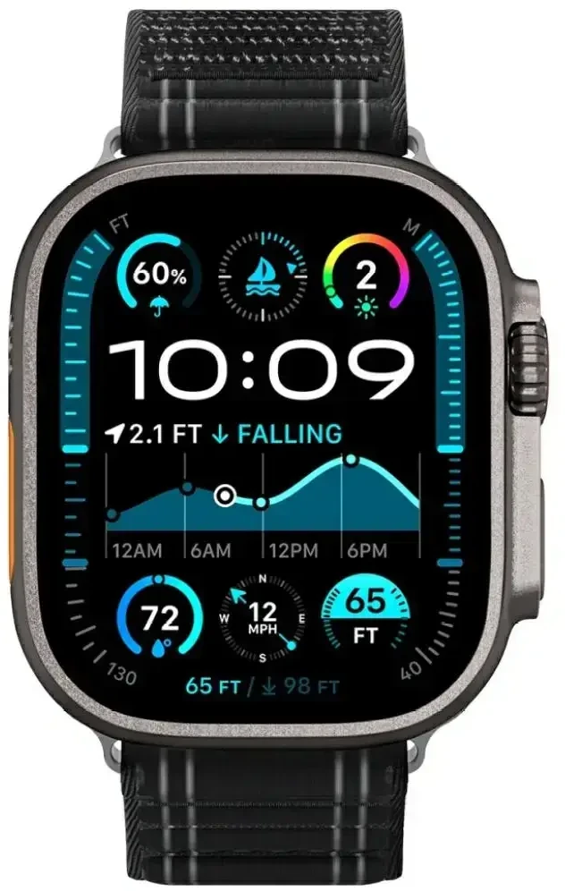 „Spigen Fabric Band“ apyrankė (su lipduku ir kilpa), juoda - Apple Watch 49mm/46mm/45mm/44mm