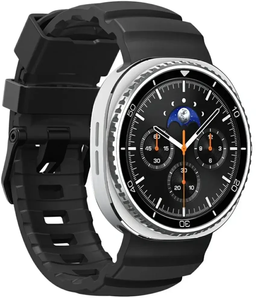 Spigen Silicone Band, juodas - Samsung Galaxy Watch 8 46mm/44mm/40mm
