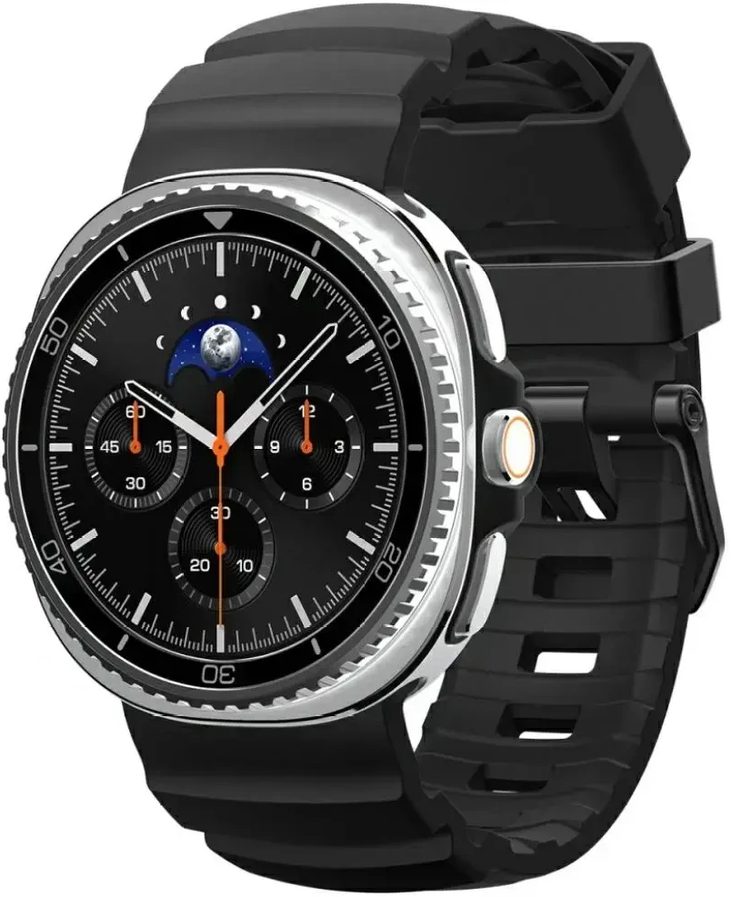 Spigen Silicone Band, juodas - Samsung Galaxy Watch 8 46mm/44mm/40mm