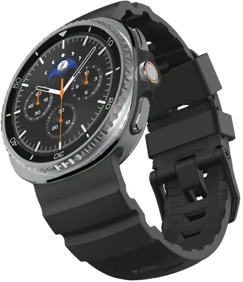 Spigen Silicone Band, juodas - Samsung Galaxy Watch 8 46mm/44mm/40mm