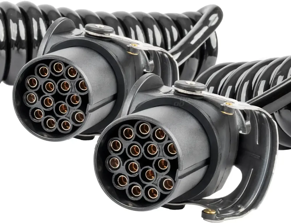 Amio Profesionalus spiralinis priekabos laidas 2x 15 PIN 5m 24V