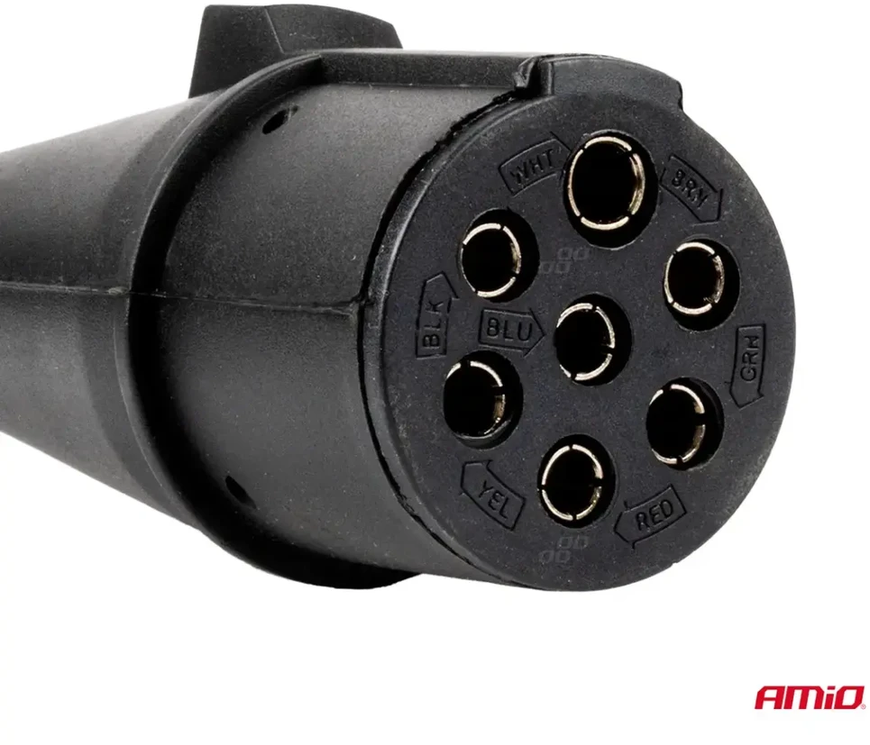 Spiralinis kabelis sunkvežimio priekabai 2x 7 kontaktų N tipo 5m 24v amio-04380