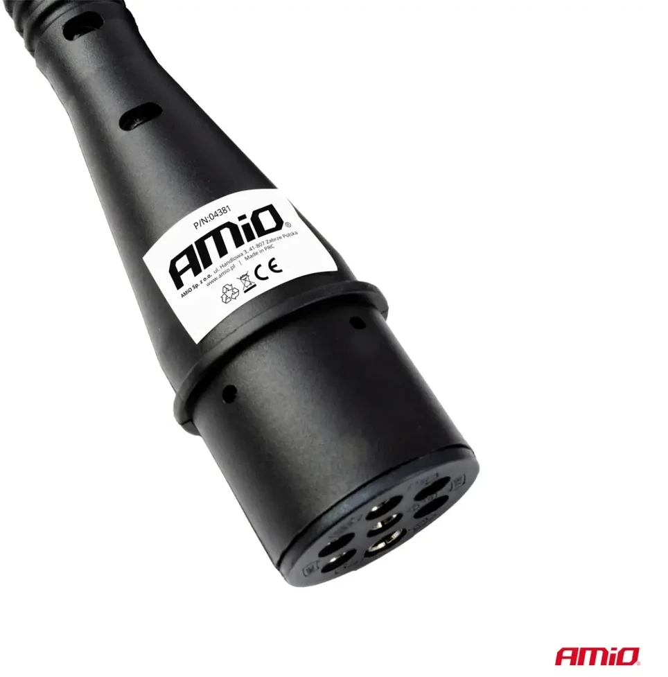 Spiralinis kabelis sunkvežimio priekabai 2x 7 kontaktų N tipo 5m 24v amio-04380