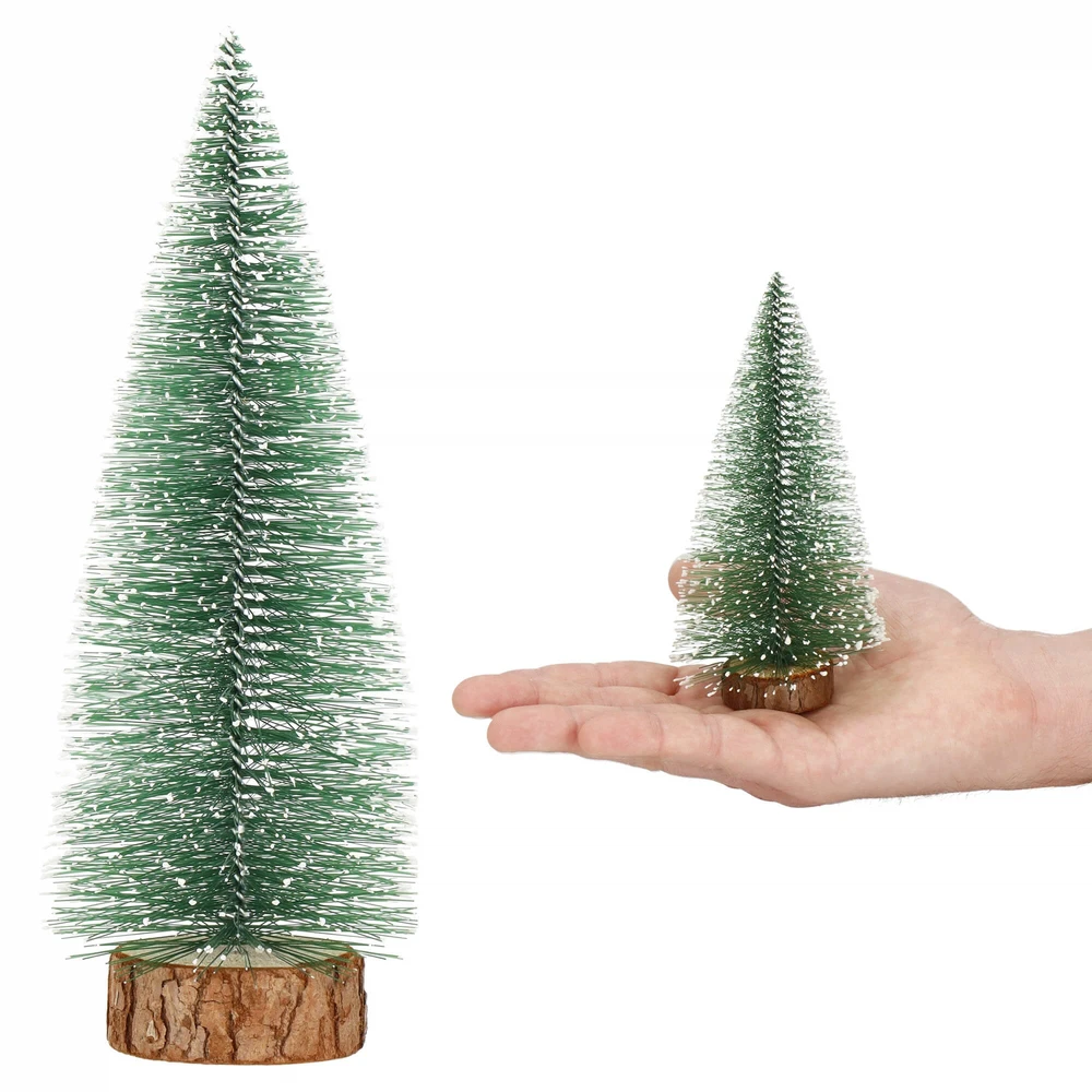 Kalėdinis papuošimas Springos, 15 cm, žalias su sniego efektu