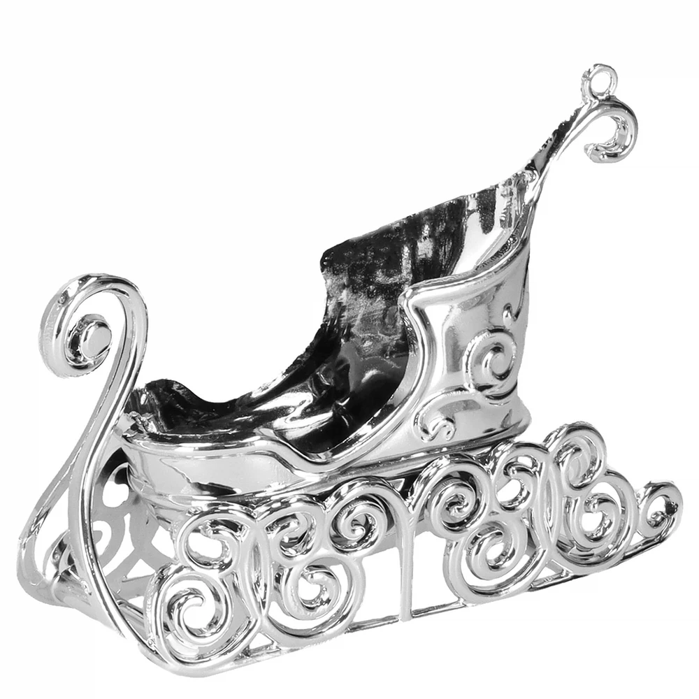 Kalėdų eglutės puošmenos Springos rogės, 11,5x8,5x4 cm, 2 vnt.