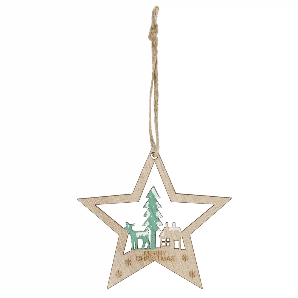 Mediniai ornamentai Springos 21x8x1 cm