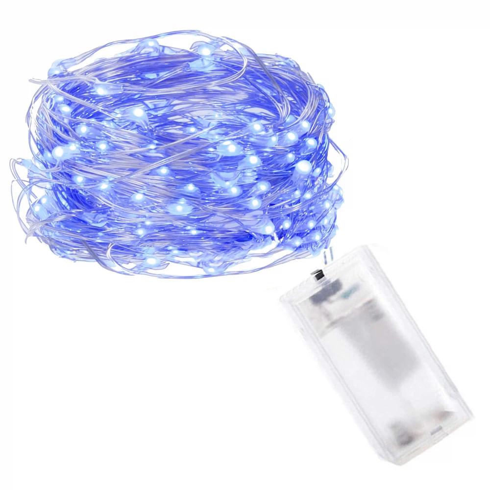 Springos LED girlianda su 10 mėlynų mikro lempučių