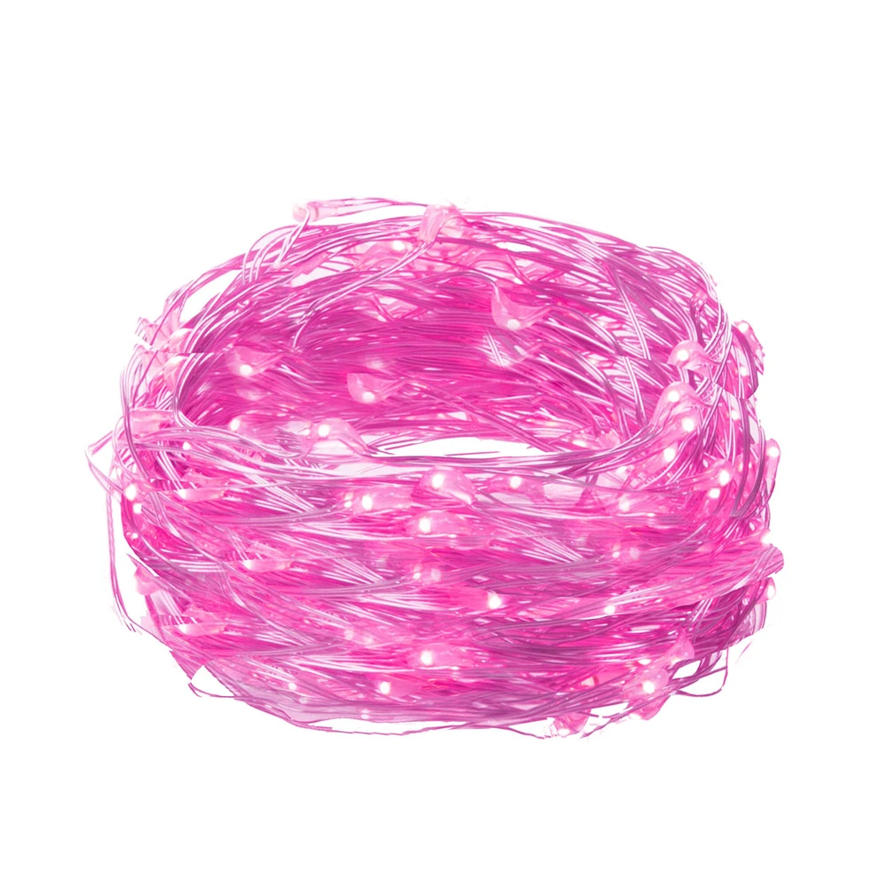 Springos Girlianda su 20 LED diodų, rožinė, 1,9 m