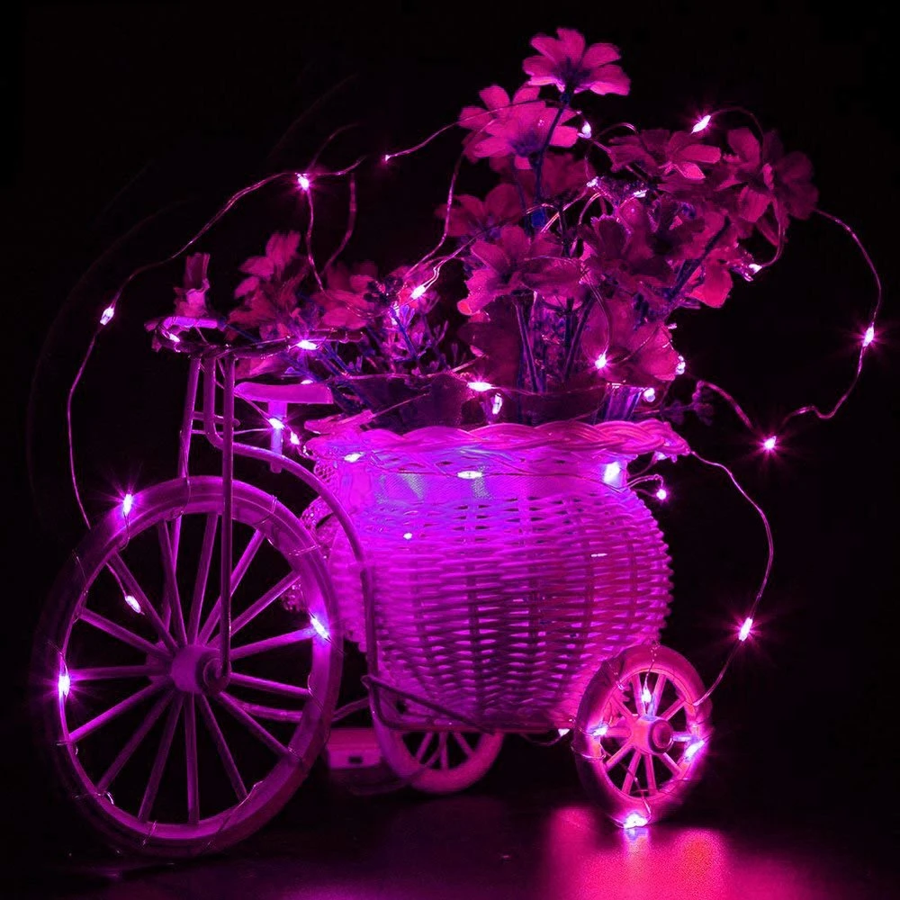 Springos Girlianda su 20 LED diodų, rožinė, 1,9 m