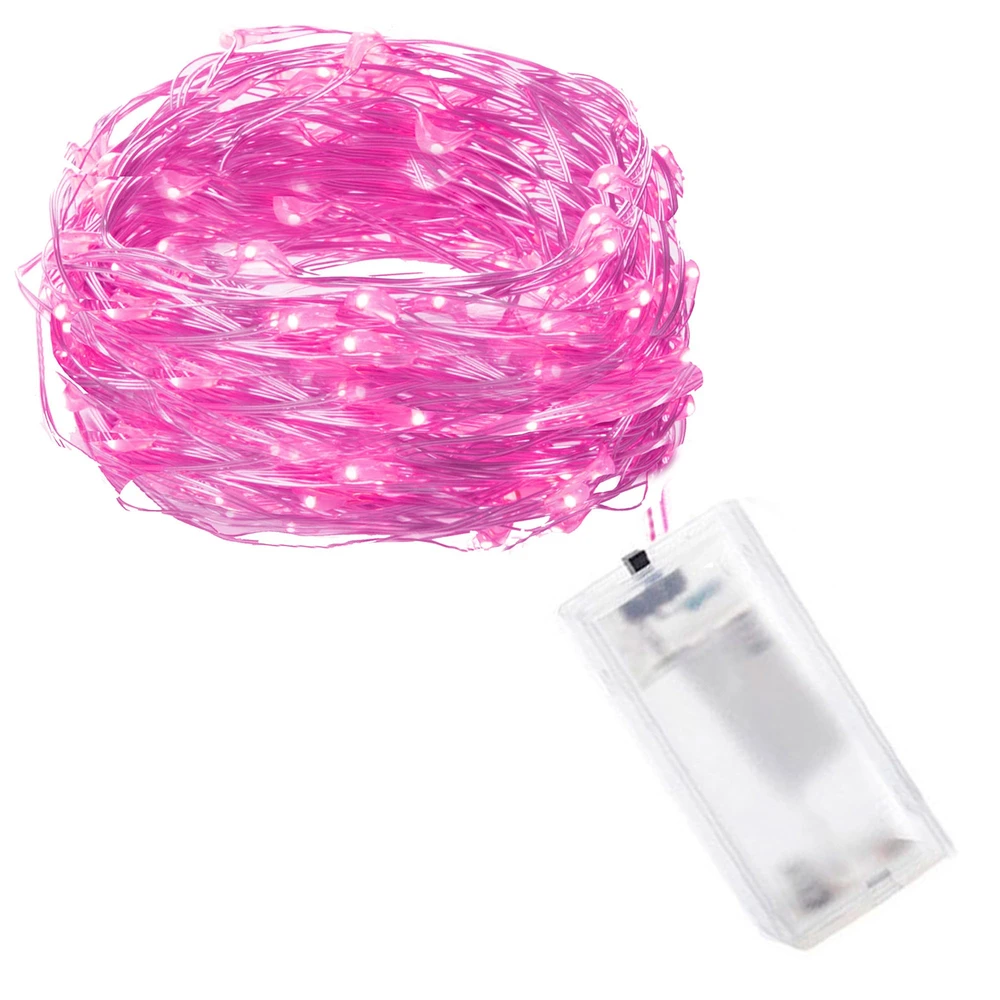 Springos Girlianda su 20 LED diodų, rožinė, 1,9 m