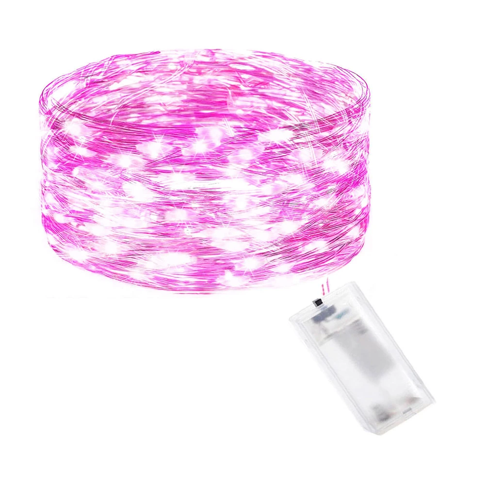 Springos Girlianda su 20 LED diodų, rožinė, 1,9 m
