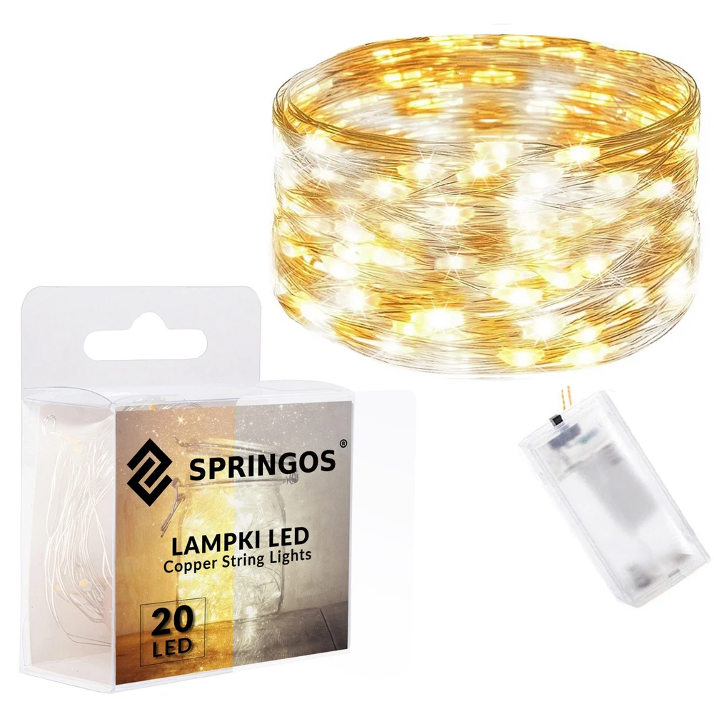 Springos Mikrošviesos girlianda 20 LED diodų, 1,9 m