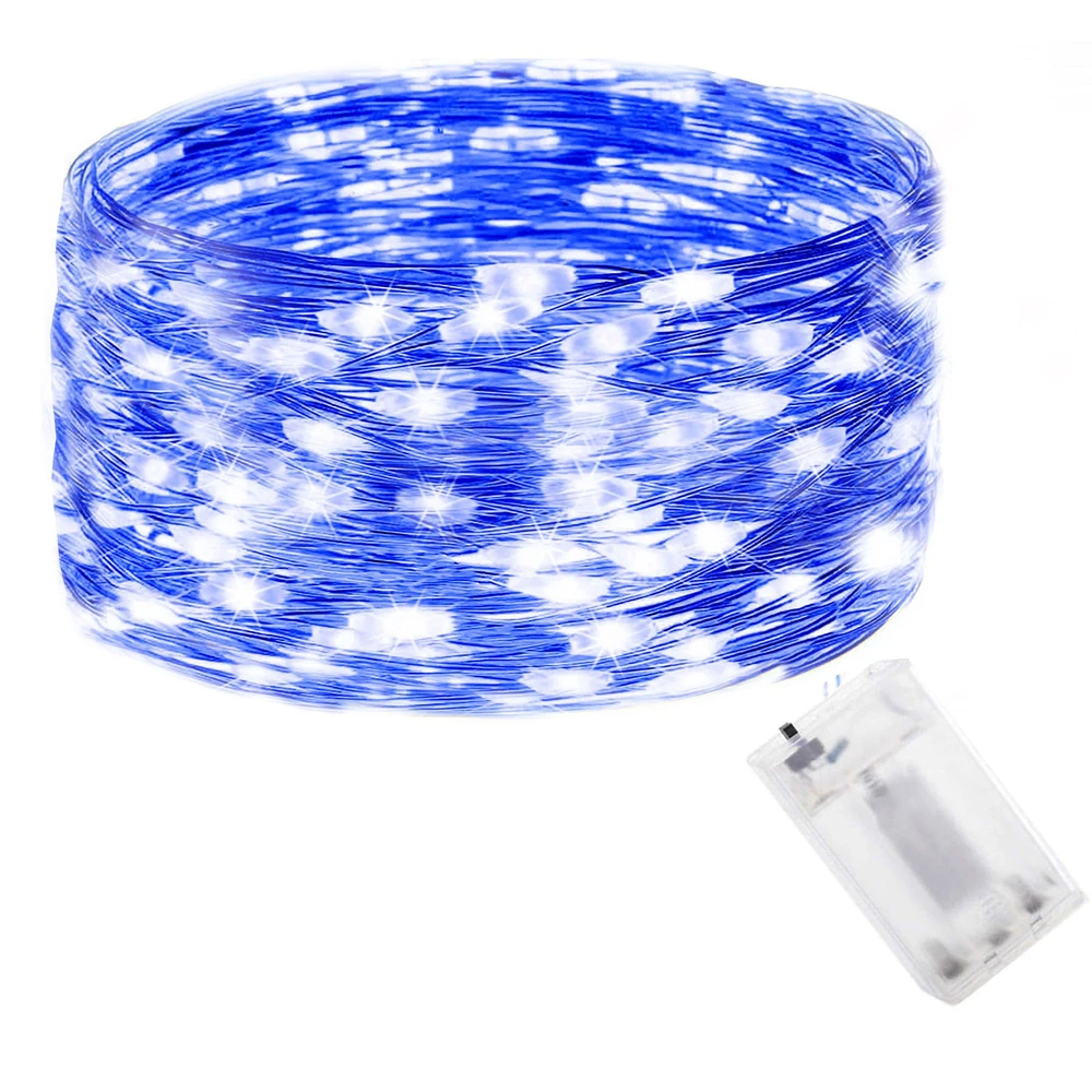 Springos LED girlianda su 50 mikrošviesų, mėlyna, 4,9 m