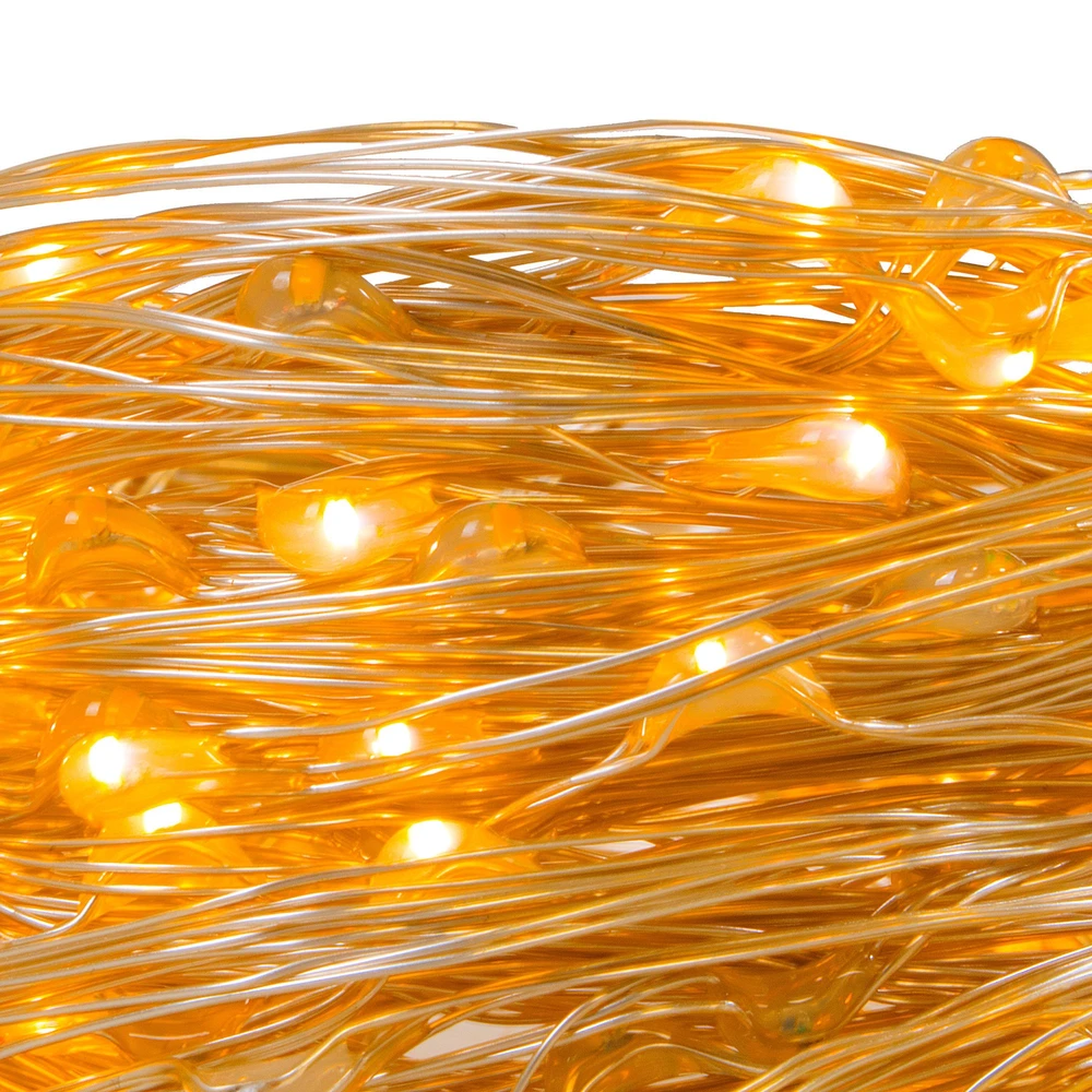 Springos Mikro girlianda 100 LED šilta balta 9,9 m