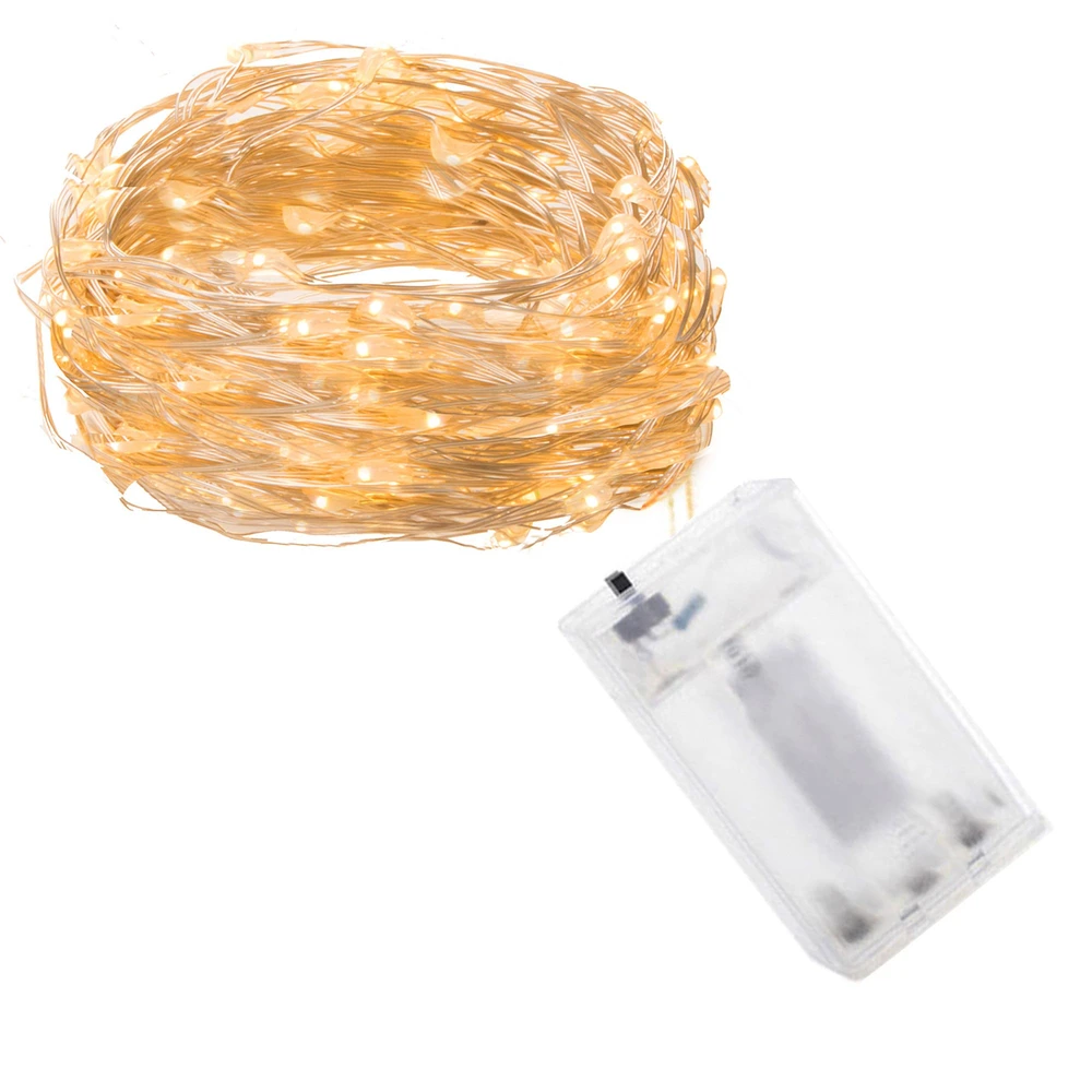 Springos Mikro girlianda 100 LED šilta balta 9,9 m