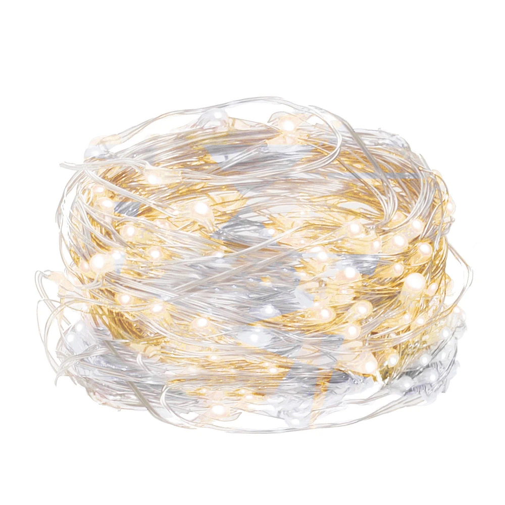Springos LED lempučių girlianda šaltai ir šiltai balta, 100 LED, 9,9 m