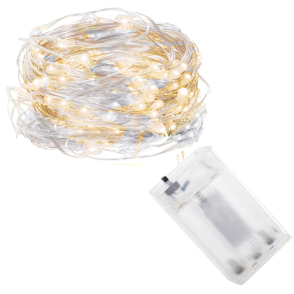 Springos LED lempučių girlianda šaltai ir šiltai balta, 100 LED, 9,9 m
