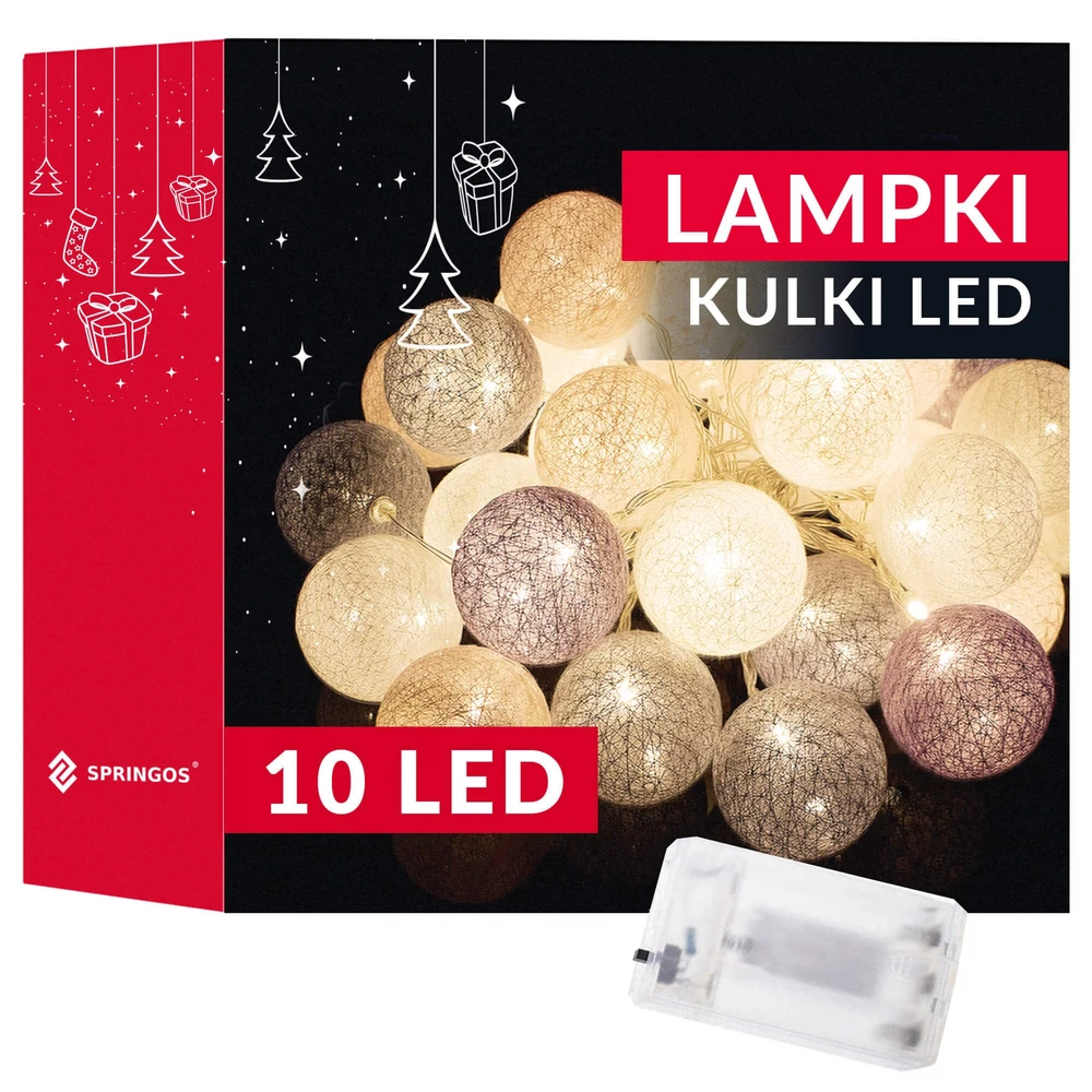Springos Dekoratyvinė šviesos girlianda 10 LED, 2.1 m