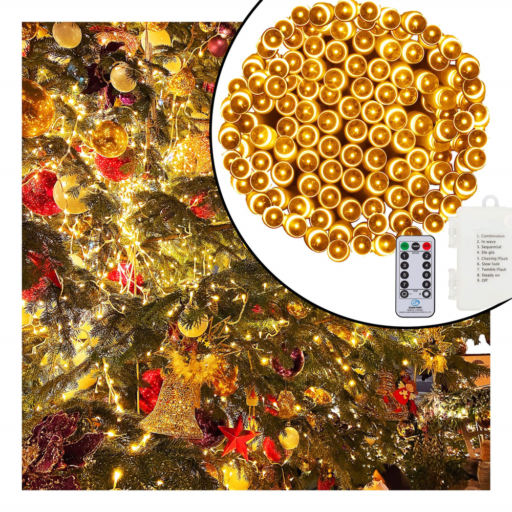 Šventinė girlianda Springos 120 LED, 9 m, šiltai balta, atspari vandeniui