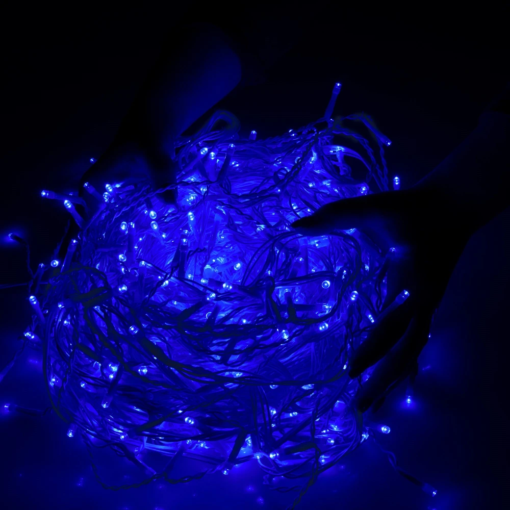 Springos Girlianda varvekliai su nuotolinio valdymo pultu, 300 LED, mėlyna