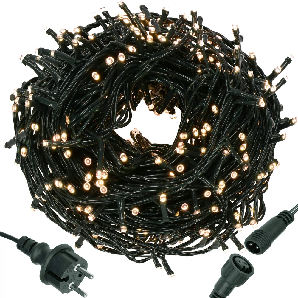 Kalėdinės lemputės Springos 400 LED, šilta balta, IP44