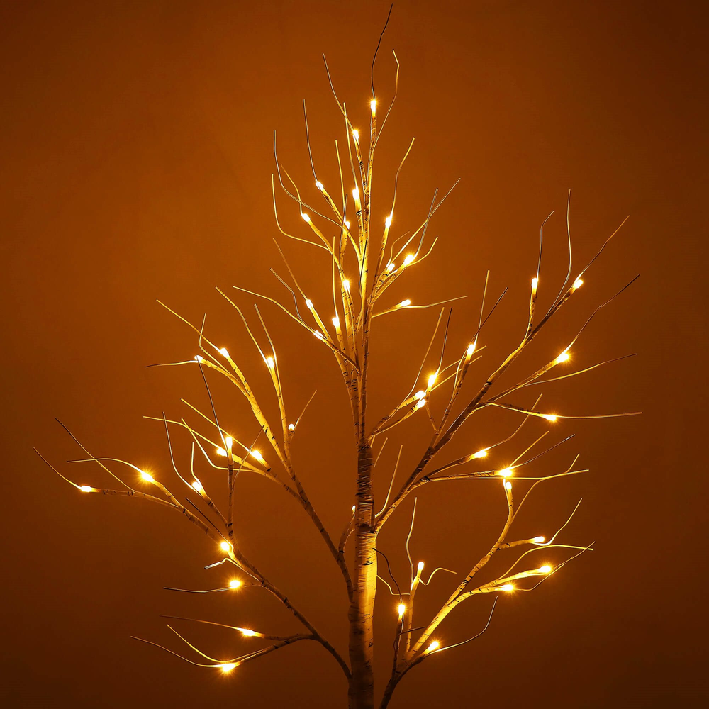 Dekoratyvinis beržo imitacijos medis Springos 180 cm su 96 LED