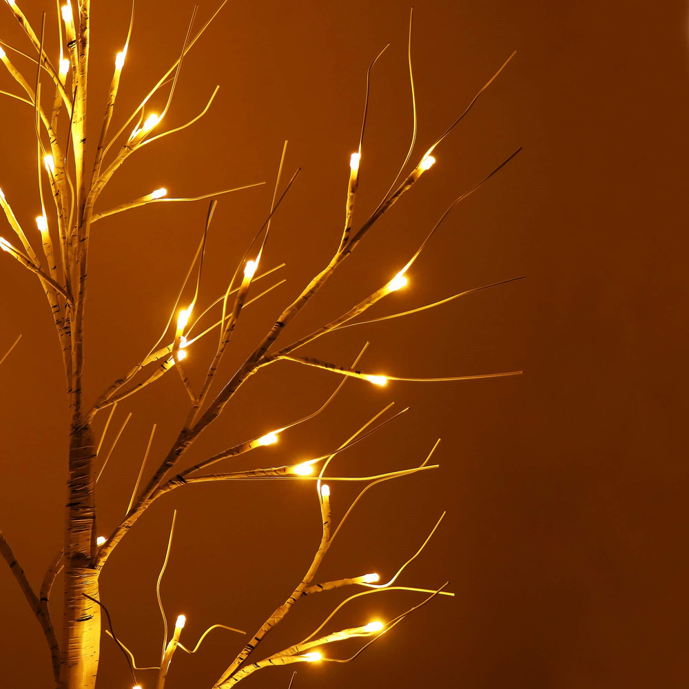 Dekoratyvinis beržo imitacijos medis Springos 180 cm su 96 LED