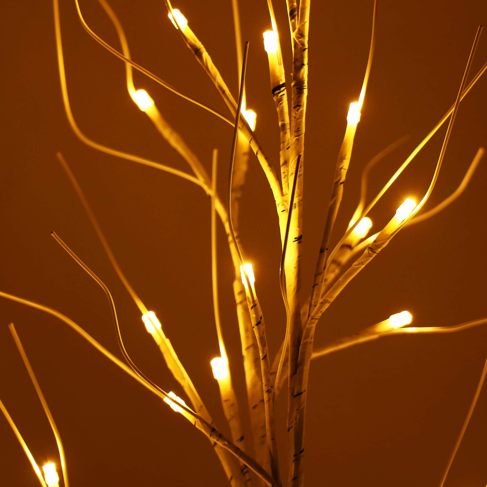 Dekoratyvinis beržo imitacijos medis Springos 180 cm su 96 LED
