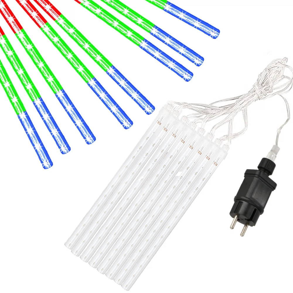 Springos Šviesos girlianda su varvekliais, krintančio sniego efektas, 144 LED, 3 m