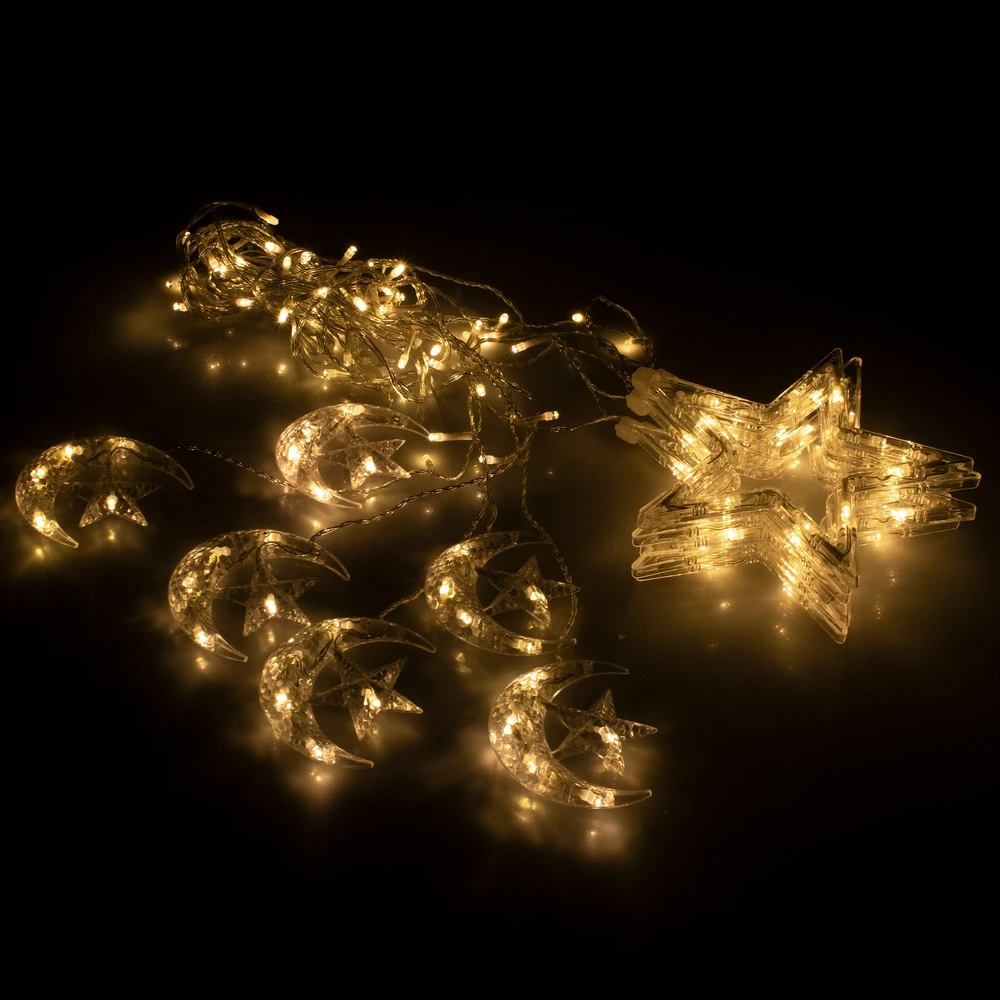 Šviesos diodų užuolaida Springos 138 LED žvaigždės