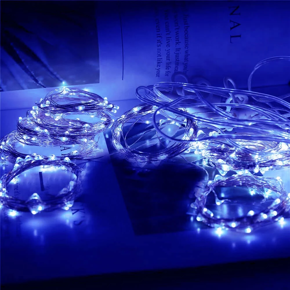 Springos LED Užuolaidėlė 300 mėlynų lempučių 3x3 m su nuotolinio valdymo pultu